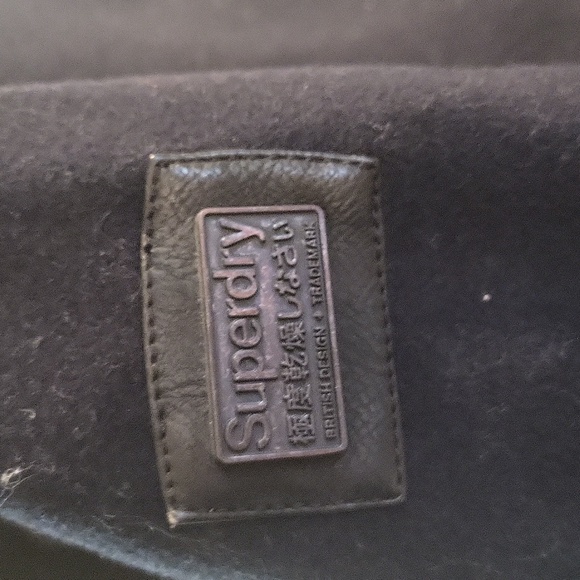 Superdry Navy Label Button-up Short Peacoat (S) - Picture 6 of 9